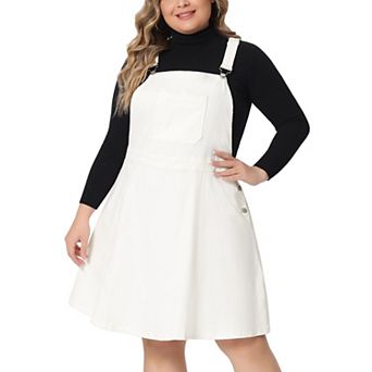 Women's Plus Size Suspender Jeans Adjustable Strap Denim Overall Dress