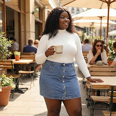 Kika button mini skirt sサイズ Women's Plus Size Button A Line Side Pocket Mini Denim Skirt
