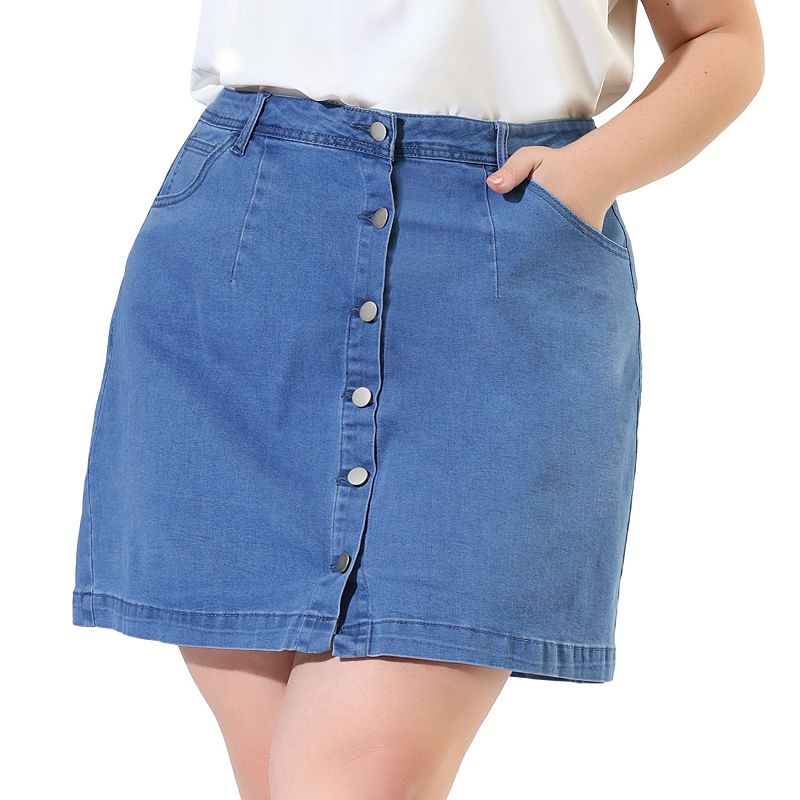 Mid length outlet denim skirts kohls