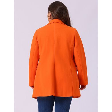 Women's Plus Size Winter Outerwear Double-Breasted Mid-Length Coat