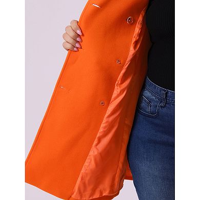 Women's Plus Size Winter Outerwear Double-Breasted Mid-Length Coat