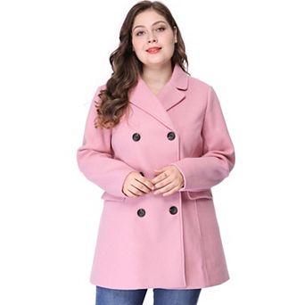 Women's Plus Size Winter Outerwear Double-Breasted Mid-Length Coat