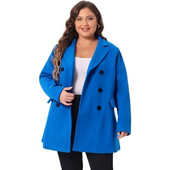 Women's Plus Size Winter Outerwear Double-Breasted Mid-Length Coat