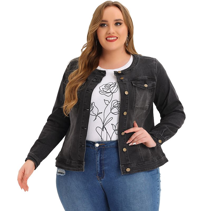 Kohls black denim on sale jacket