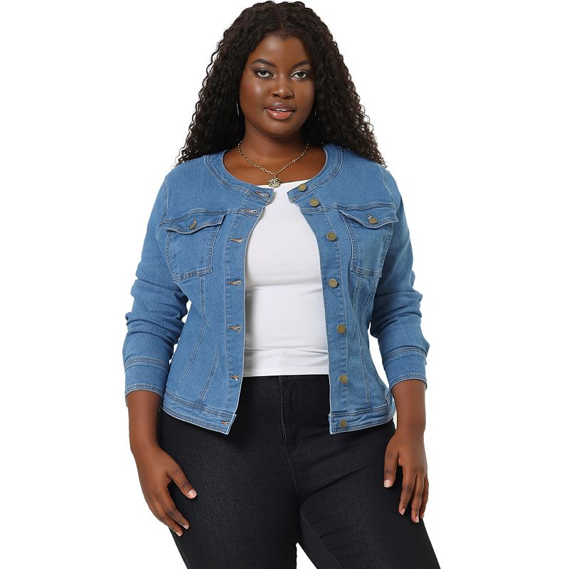 Kohl's plus 2024 size denim jacket