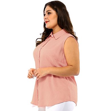 Women's Plus Size Summer Work Fashion SleevelessTank Shirts