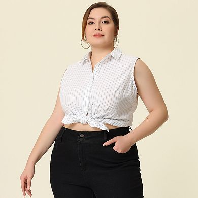 Women's Plus Size Summer Work Fashion Sleeveless Tank Shirts