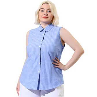Women's Plus Size Summer Work Fashion Sleeveless Tank Shirts