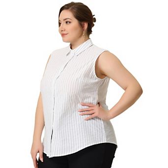 Women's Plus Size Summer Work Fashion Sleeveless Tank Shirts