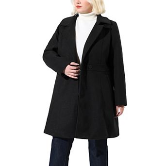 Women's Plus Size Outerwear Cinched Waist Winter Long Coat