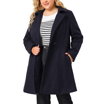 Women's Plus Size Outerwear Cinched Waist Winter Long Coat