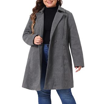 Women's Plus Size Outerwear Cinched Waist Winter Long Coat