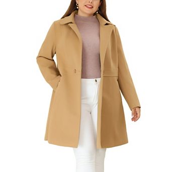 Women's Plus Size Outerwear Cinched Waist Winter Long Coat