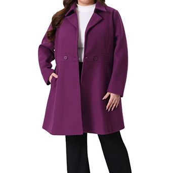 Women's Plus Size Outerwear Cinched Waist Winter Long Coat