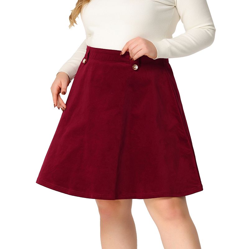 Kohls burgundy skirt sale