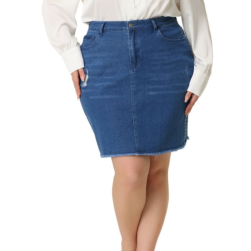 Denim pencil 2025 skirt at kohl's