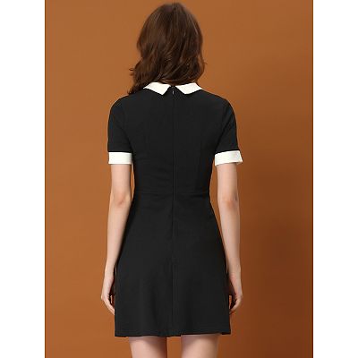 slim fit dress slacks Crisie Contrast Metallic Stitch Fit and Flare Mini Dress – VICI main image 1