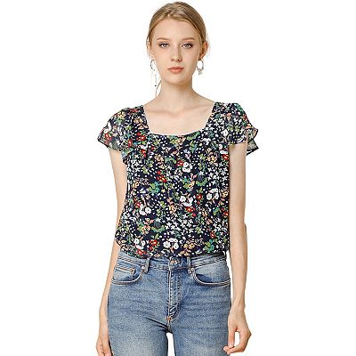 Krissy Chiffon Print Top