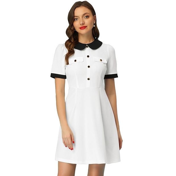 Peter pan collar dress womens best sale