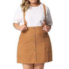 Corduroy skirt 2024 overalls plus size