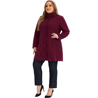 Women's Plus Size Fashion Hooded Outerwear Winter Overcoat
