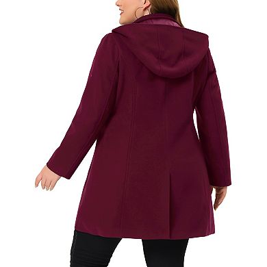 Women's Plus Size Fashion Hooded Outerwear Winter Overcoat
