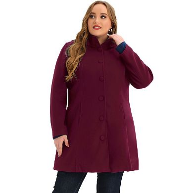 Women's Plus Size Fashion Hooded Outerwear Winter Overcoat