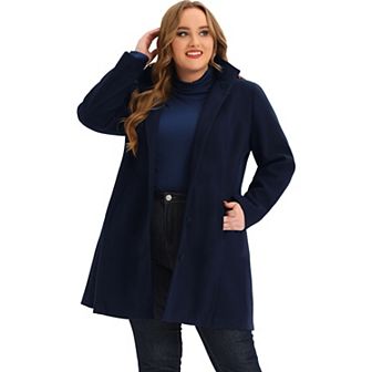 Women's Plus Size Fashion Hooded Outerwear Winter Overcoat
