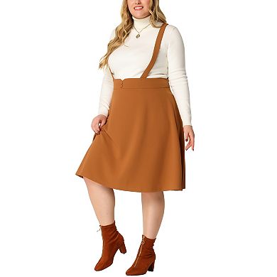 Women's Plus Size Detachable Strap A-Line Suspender Skirt