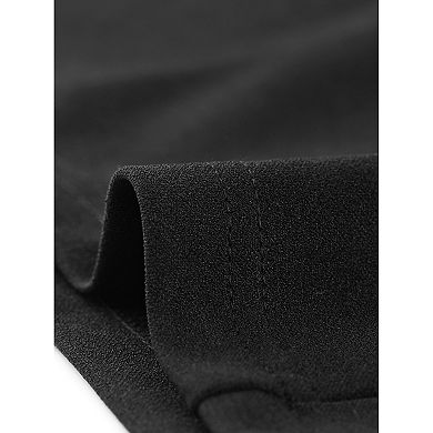 Sheath Dresses For Women's Front Tie Neck 3/4 Sleeve Work Bodycon Dress