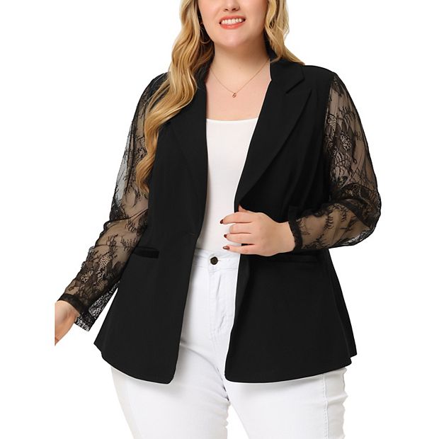 Womens plus size shop blazers and jackets