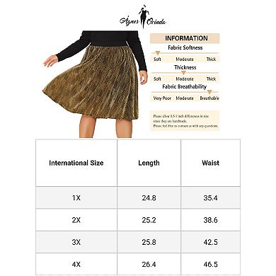 Women's Plus Size Party Metallic Sparkle Sequin Fall Skirt