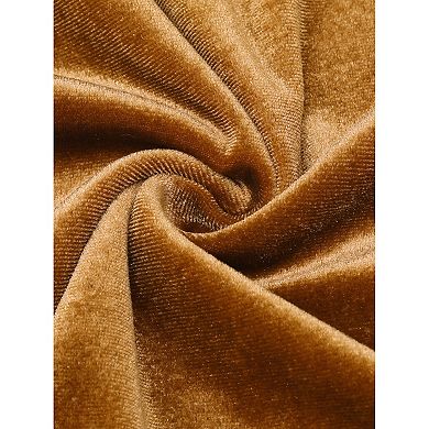 Women's Turtleneck Velvet Top Long Sleeve Work Shirts Basic Velour Blouse