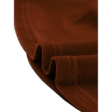 Women's Elegant Sweetheart Neck Long Sleeve Peplum Velvet Blouse