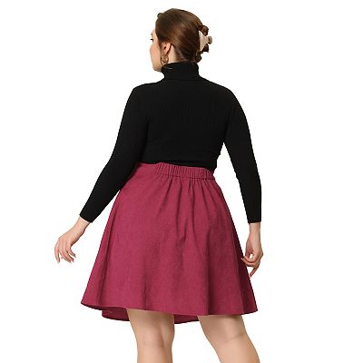 Plus size corduroy skirt hoodie best sale