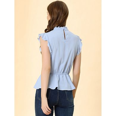 ADORA Flare Sleeves Peplum Blouse Top main image 1