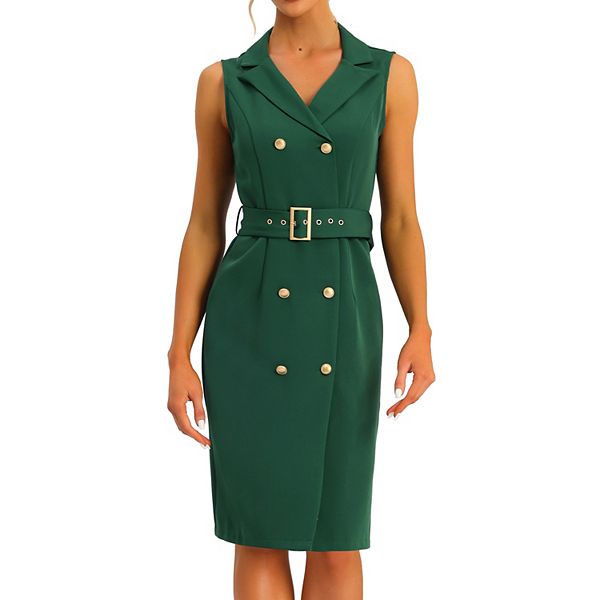 belted work dress