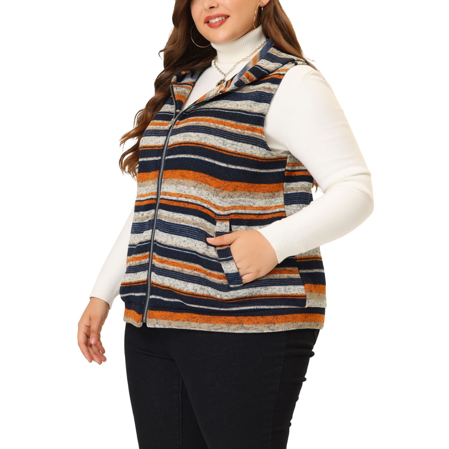 Kohls plus size on sale vest