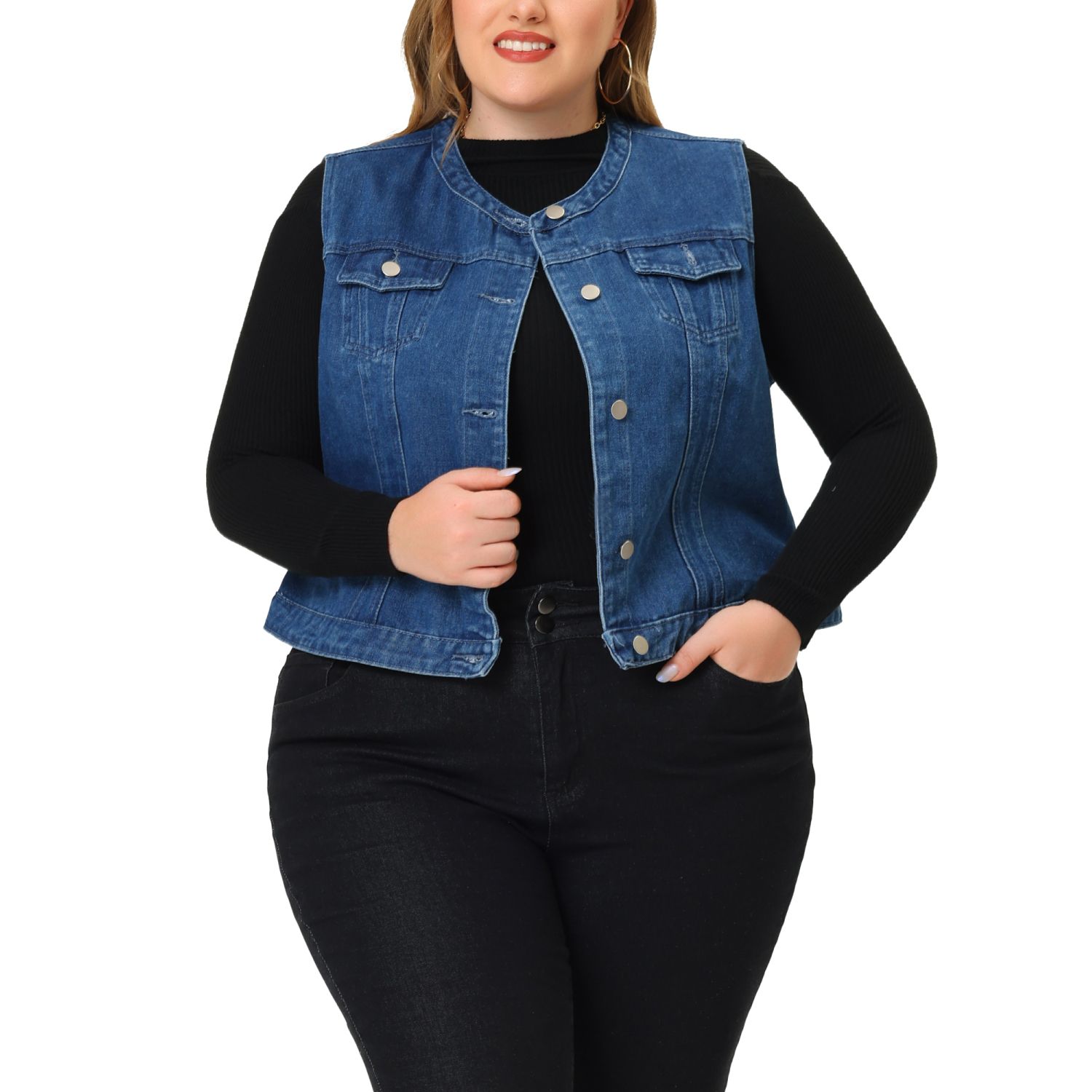 Kohl s plus shop size denim jacket