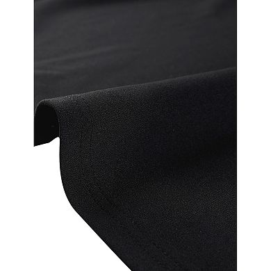 Women's Vintage Peter Pan Collar Contrast Half Placket Long Sleeve A-Line Swing Short Dress