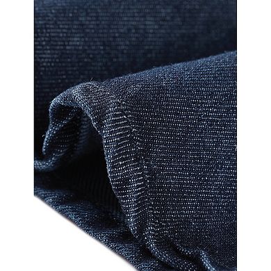 Plus Size Denim Shirt Women Jean Western Shirts Short Sleeve Button Down Tops