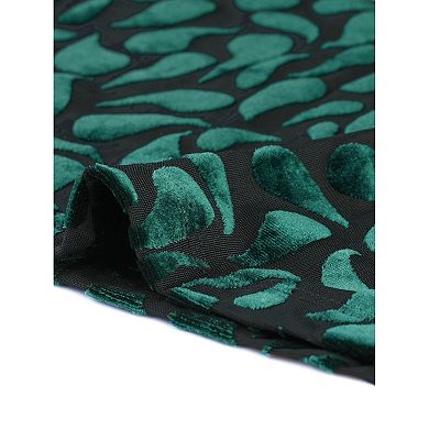 Women's Polka Dots Burn-out Long Sleeve Velvet Top