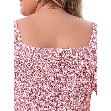 Women's Plus Size Dress Flared Flowy Smock Ruffle Sleeve Floral Dresses