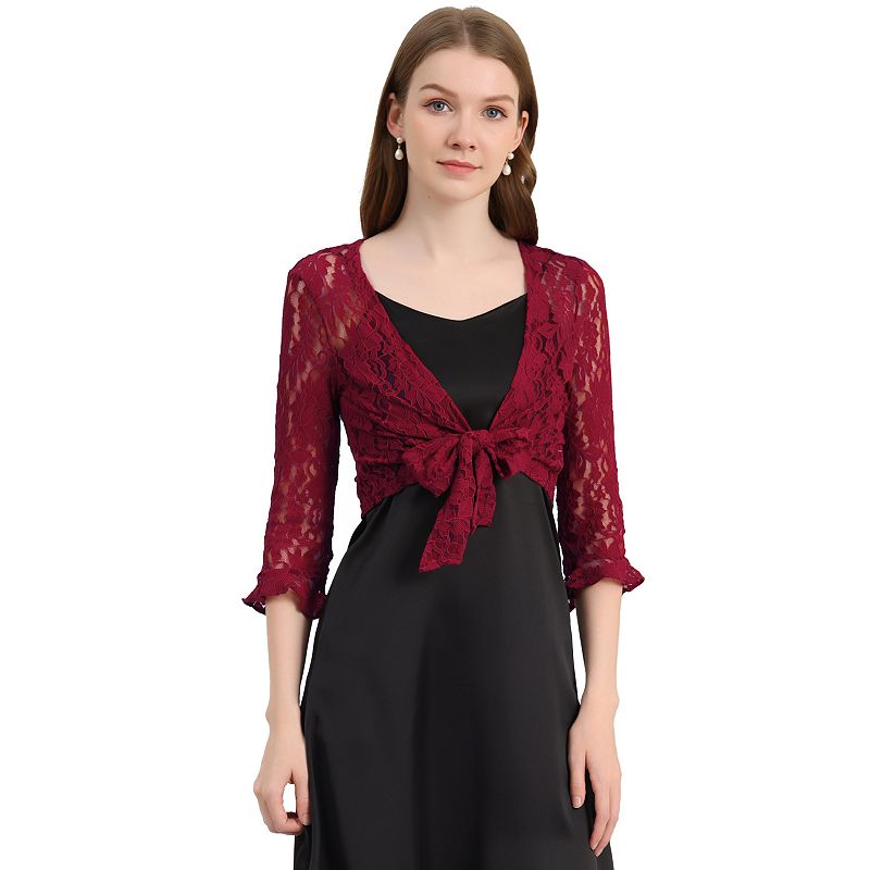 Burgundy lace clearance bolero