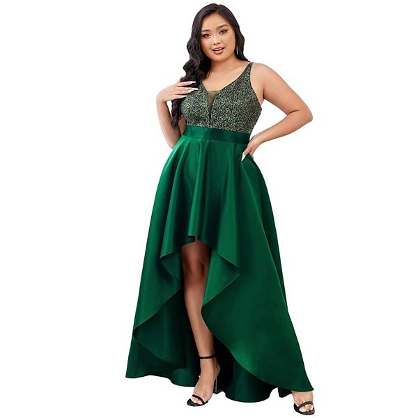 Asymmetrical Plus Size Formal Dresses for Prom