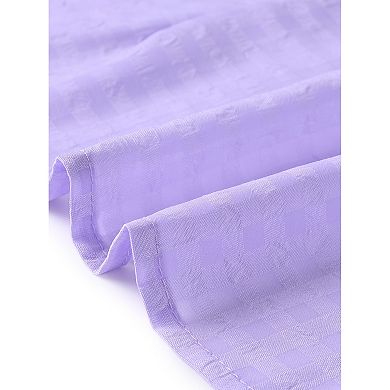 Women's Peter Pan Collar Contrast Color Trim Gingham Button Up Blouse Shirt