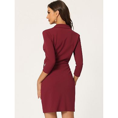 Women's Sheath Dress Long Sleeve Work Office Dress