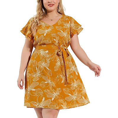 knee length dresses for ladies FEMME Curves LILA Plus Size Layered Tulle A Line Prom & Formal Dress main image 0