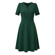 green linen summer dress Fore All Women's Pinstripe Green Erin Dress, Small main image 0