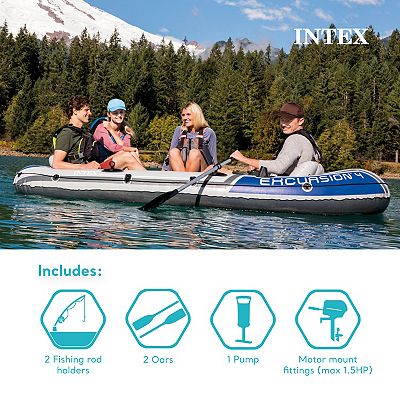 ★新品★INTEX EXCURSIONl 4 ボート エクスクルージョン 4人乗 INTEX 4人乗り ボート エクスカーション4 エクスカージョン 4人